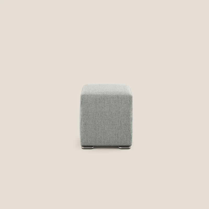Cube pouf en tissu doux imperméable FELIS T03 gris clair