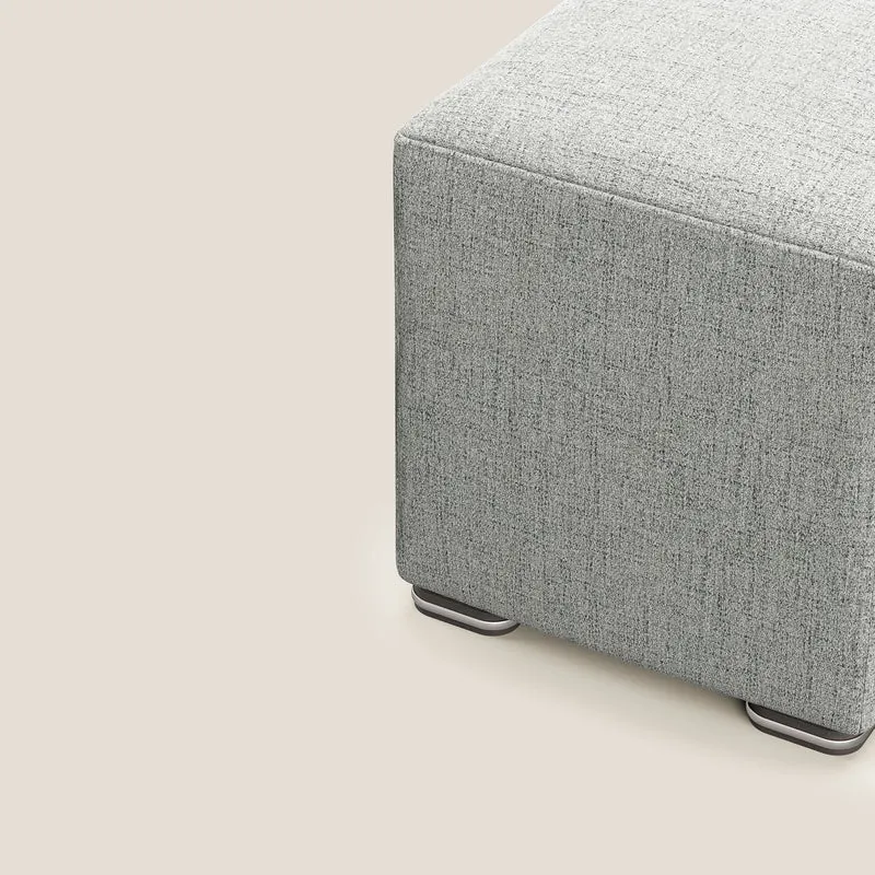 Cube pouf en tissu doux imperméable FELIS T03 gris clair