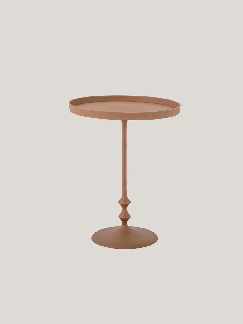 Anjou, table d’appoint élégante en métal orange