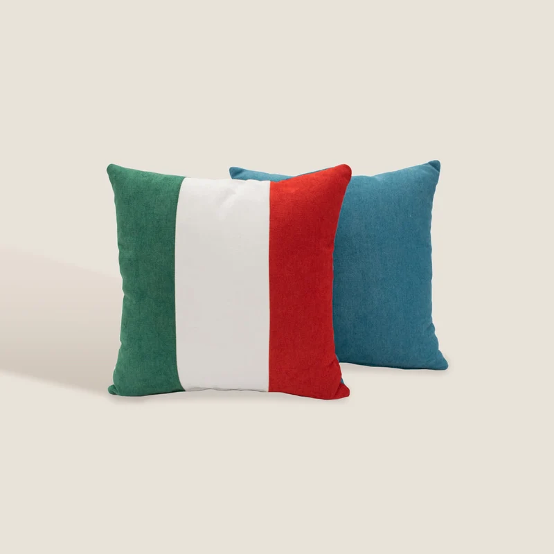 Italia double face avec drapeau italien et bleu ciel