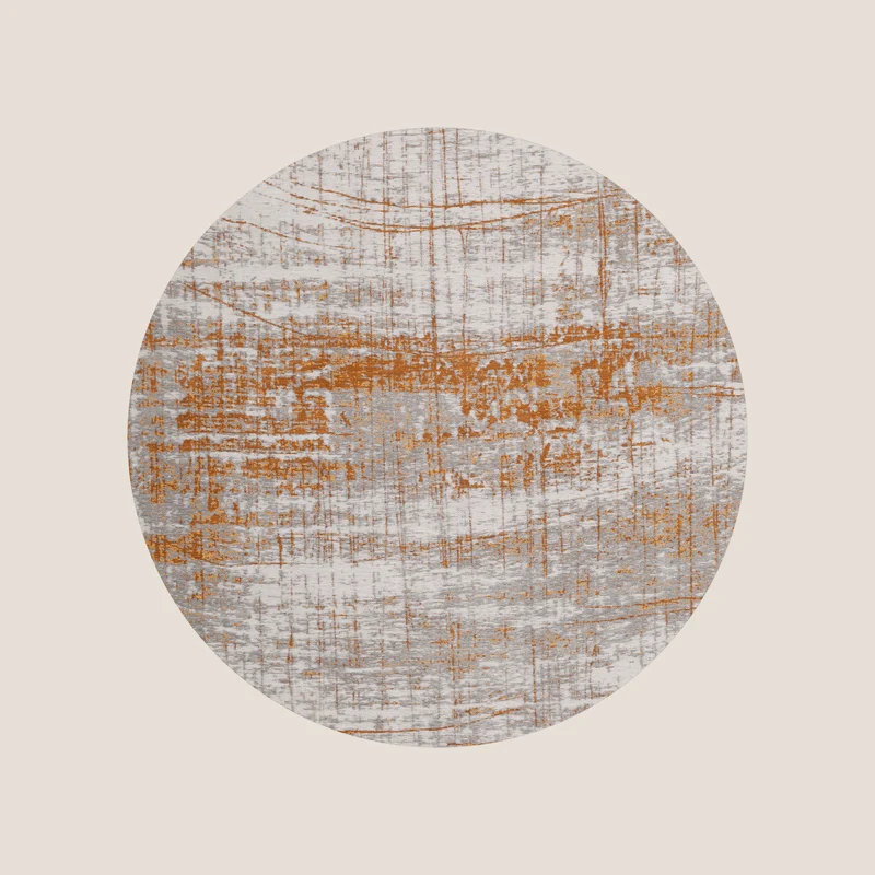 Raggio-di-sole tapis rond à motifs abstraits en coton