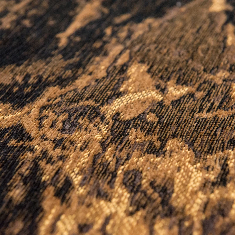 Notturno-nel-deserto tapis rond à motifs abstraits en coton chenille