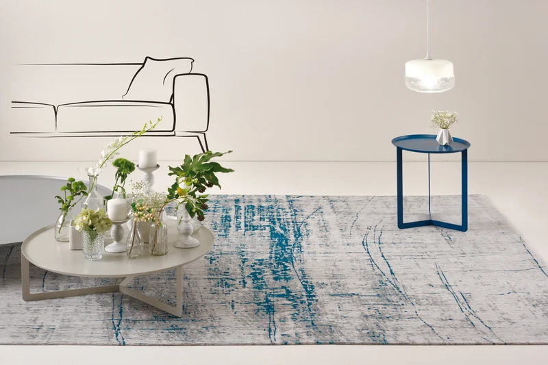 Raggio-di-luna tapis en coton à motifs abstraits