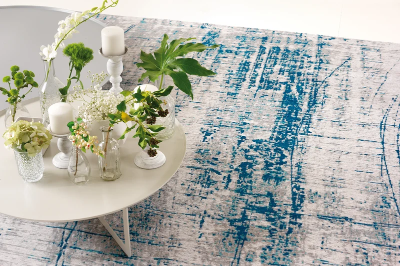 Raggio-di-luna tapis en coton à motifs abstraits