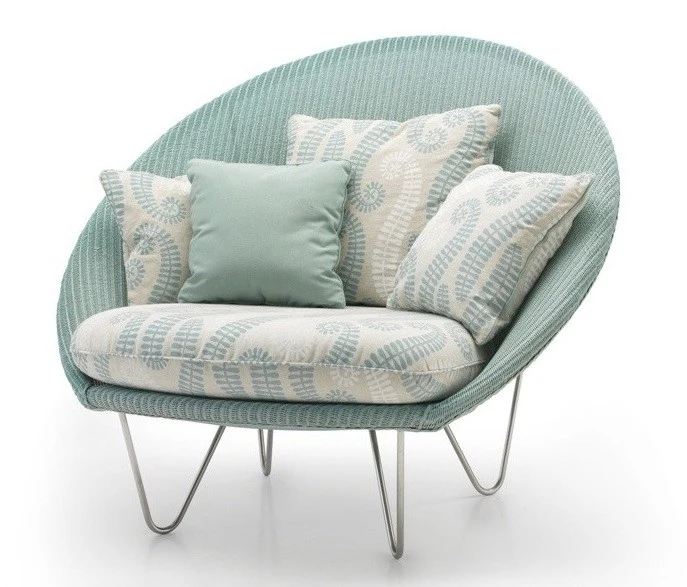 Fauteuil JOE LOUNGE Llyod loom 26 coloris et coussin d'assise - VINCENT SHEPPARD