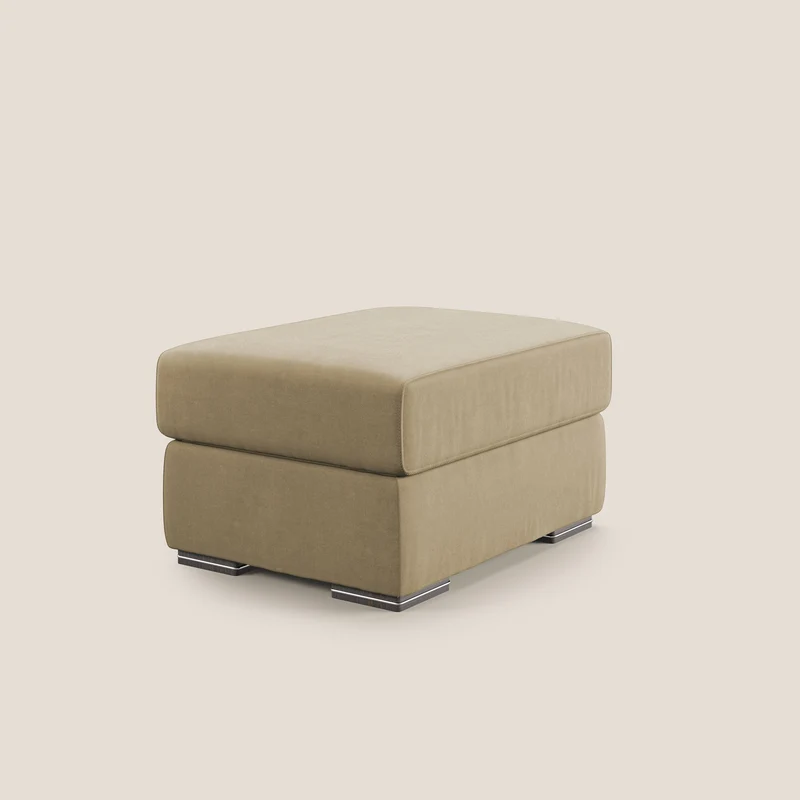 Sun pouf coffre en microfibre détachable T11 beige
