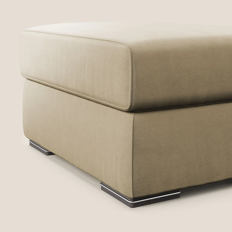 Sun pouf coffre en microfibre détachable T11 beige