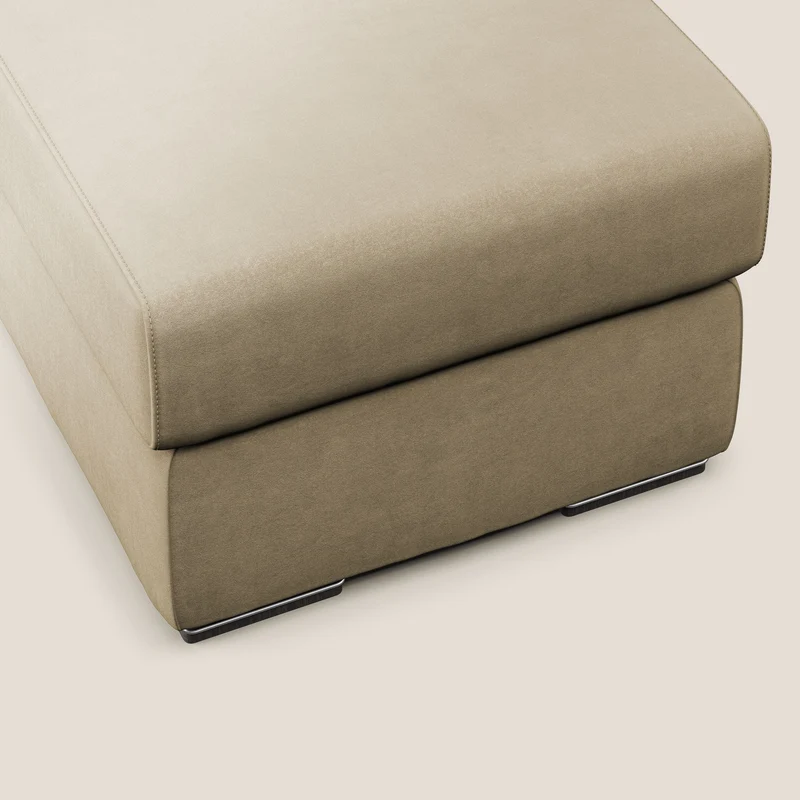 Sun pouf coffre en microfibre détachable T11 beige