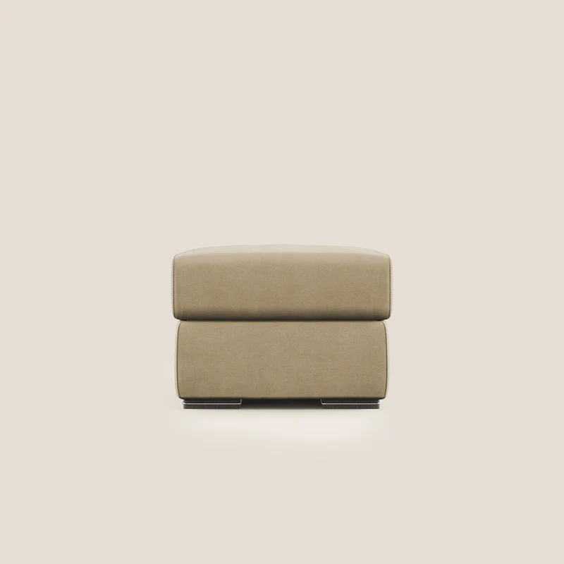 Sun pouf coffre en microfibre détachable T11 beige