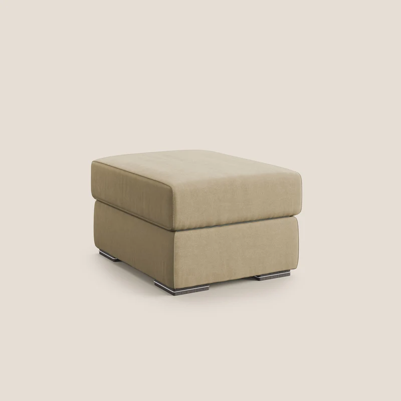 Sun pouf coffre en microfibre détachable T11 beige