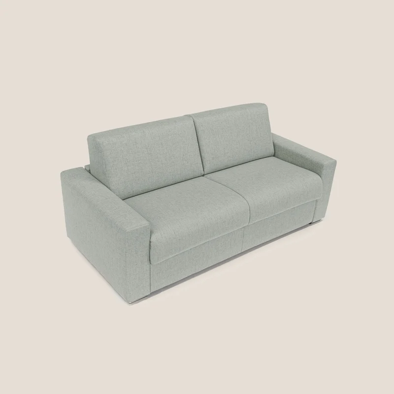 Nixon Canapé convertible avec matelas 20cm en tissu imperméable T03 gris clair