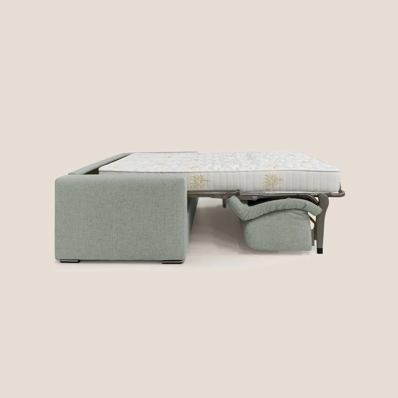Nixon Canapé convertible avec matelas 20cm en tissu imperméable T03 gris clair