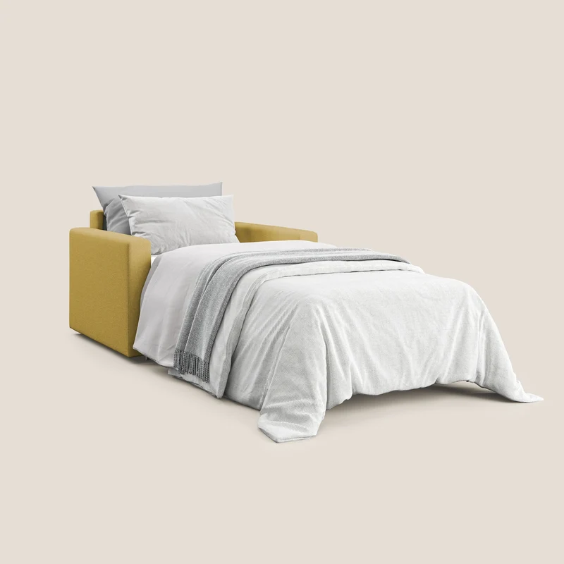 Chris Fauteuil convertible en tissu imperméable T13 jaune