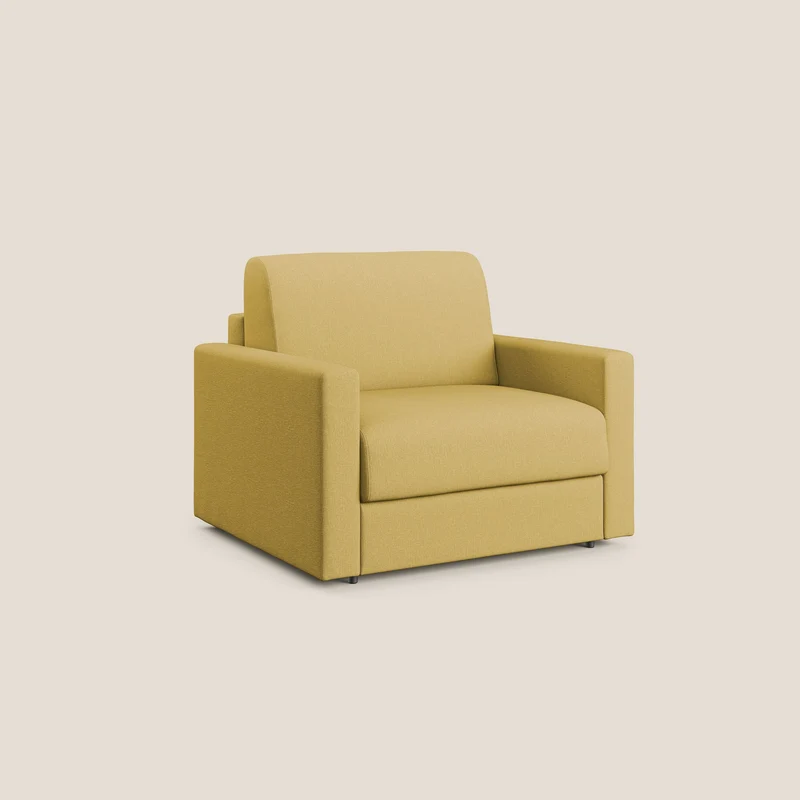 Chris Fauteuil convertible en tissu imperméable T13 jaune
