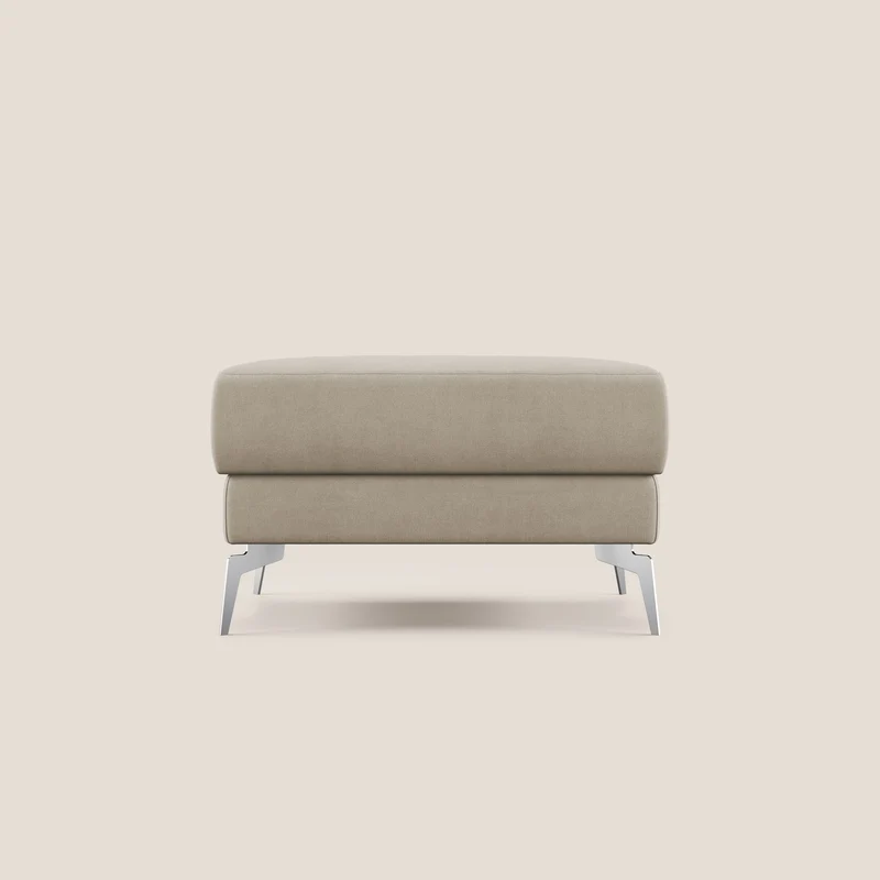 Star Pouf avec pieds hauts en tissu imperméable T02 beige