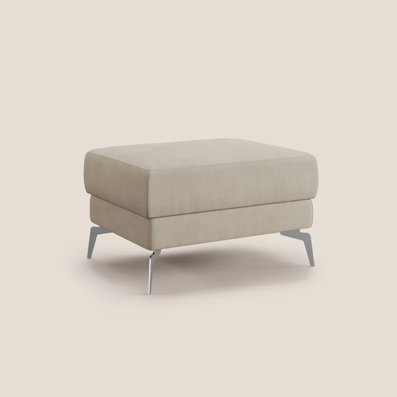Star Pouf avec pieds hauts en tissu imperméable T02 beige