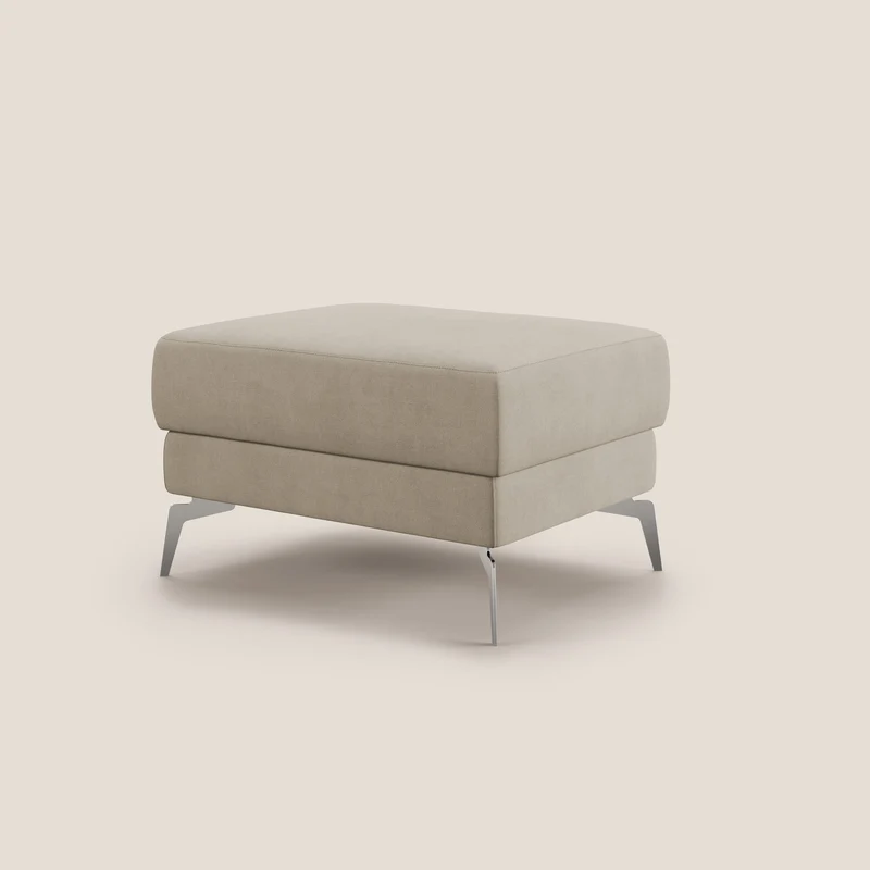 Star Pouf avec pieds hauts en tissu imperméable T02 beige