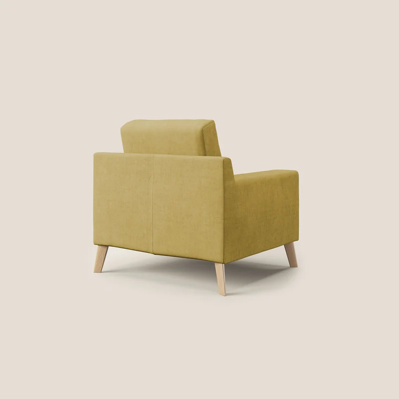 Danish Fauteuil en tissu doux imperméable T02 jaune