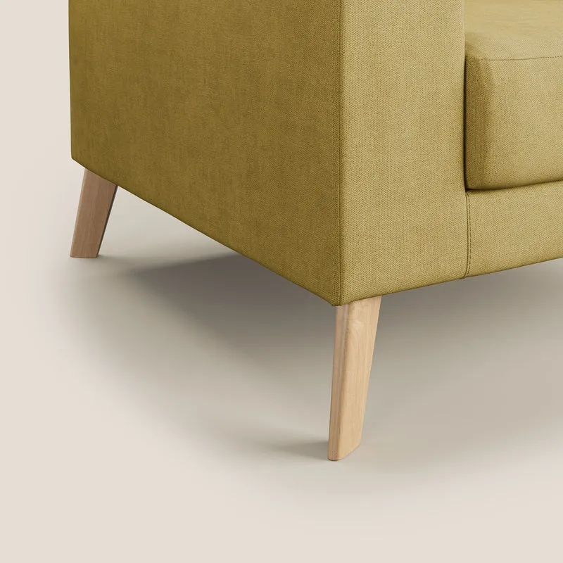 Danish Fauteuil en tissu doux imperméable T02 jaune