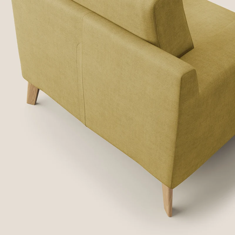 Danish Fauteuil en tissu doux imperméable T02 jaune