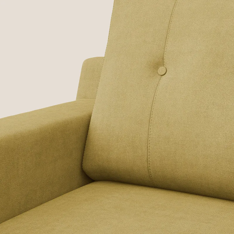 Danish Fauteuil en tissu doux imperméable T02 jaune