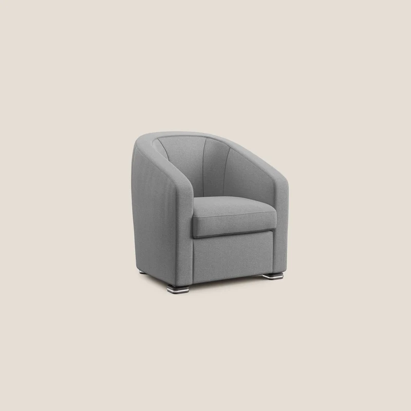 Cloe Fauteuil en tissu détachable à l'eau QuickClean T08 gris