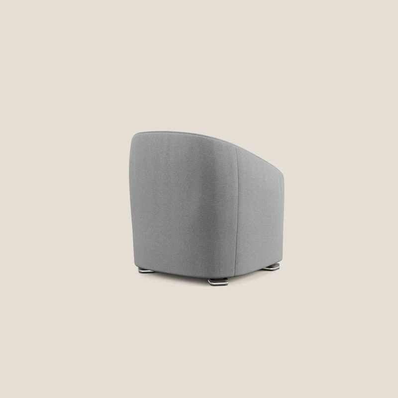 Cloe Fauteuil en tissu détachable à l'eau QuickClean T08 gris