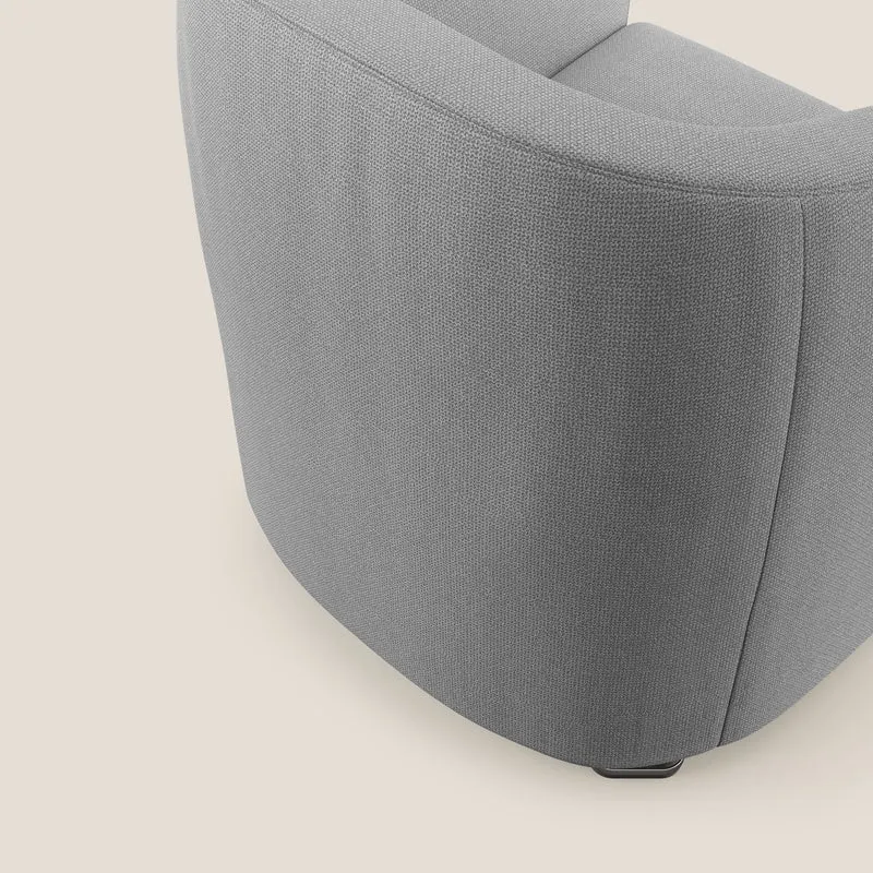 Cloe Fauteuil en tissu détachable à l'eau QuickClean T08 gris