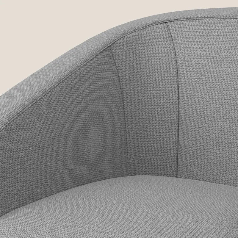 Cloe Fauteuil en tissu détachable à l'eau QuickClean T08 gris