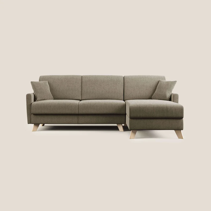 Edgar canapé-lit d’angle en tissu Felis imperméable T03 marron