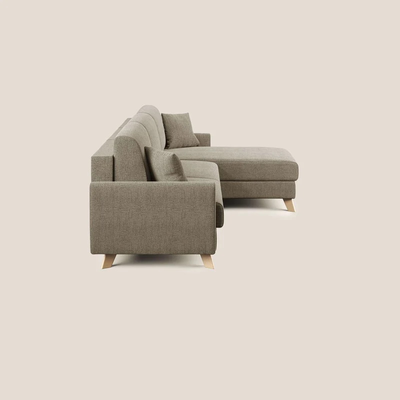 Edgar canapé-lit d’angle en tissu Felis imperméable T03 marron