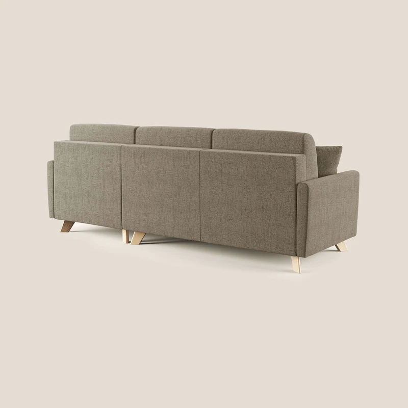 Edgar canapé-lit d’angle en tissu Felis imperméable T03 marron