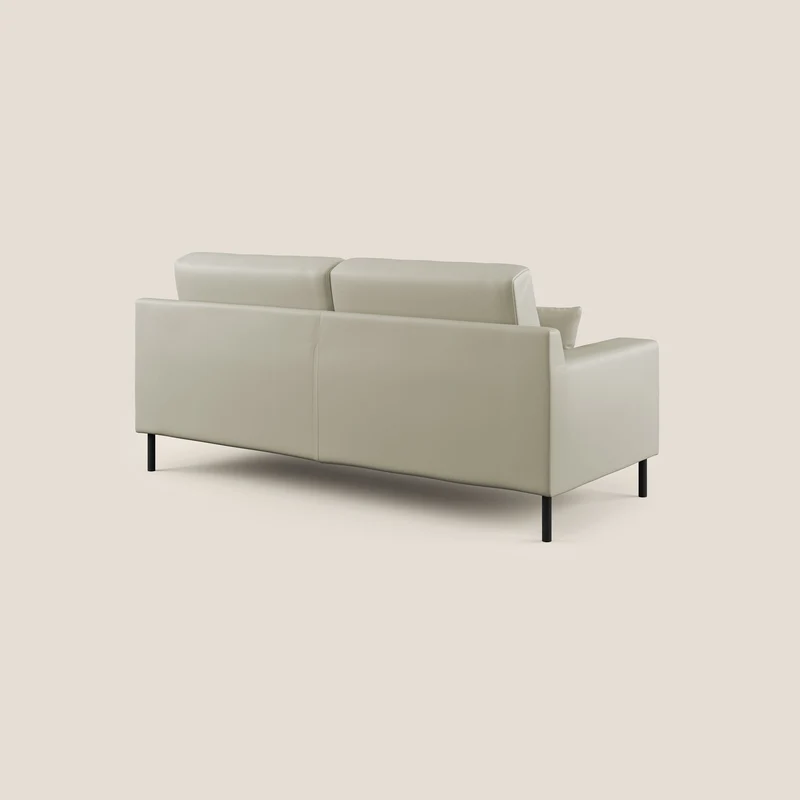 Uranio canapé linéaire moderne en simili cuir imperméable T04 Taupe tortora