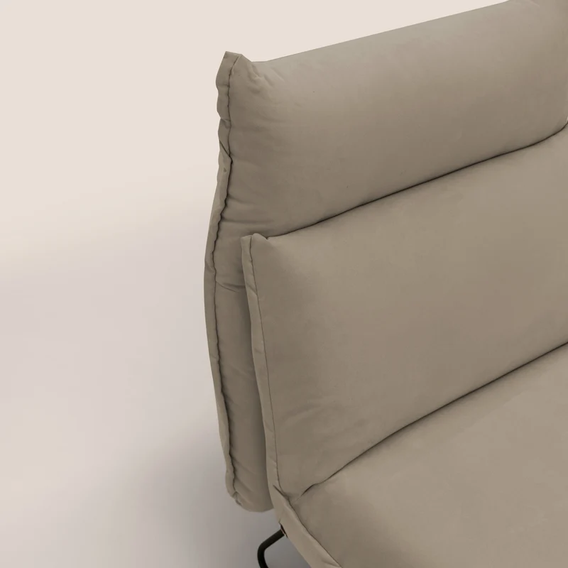 Tessa Fauteuil au design moderne en microfibre détachable T11 Taupe tortora