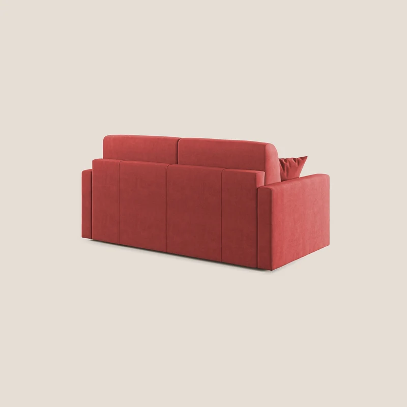 Chris canapé convertible en microfibre détachable T11 rouge