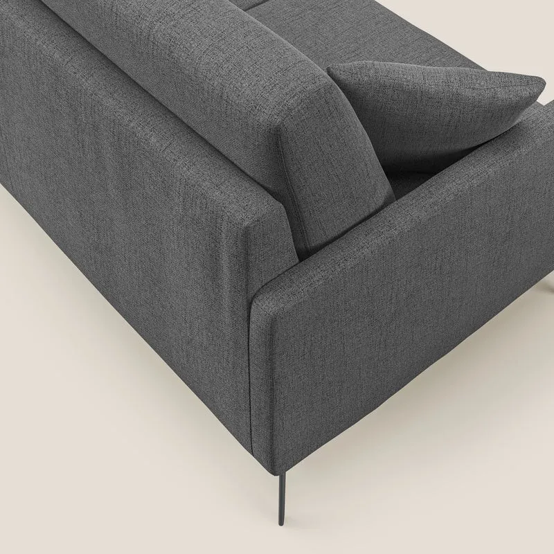 Saturno canapé moderne en tissu doux imperméable T03 gris