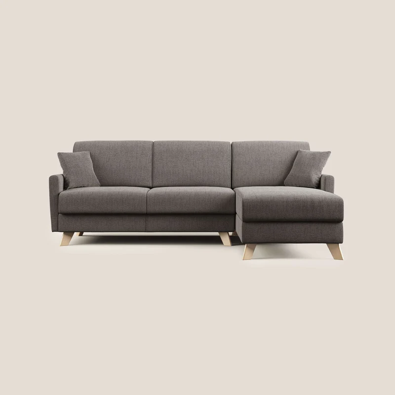 Edgar canapé-lit d’angle en tissu Felis imperméable T03 taupe