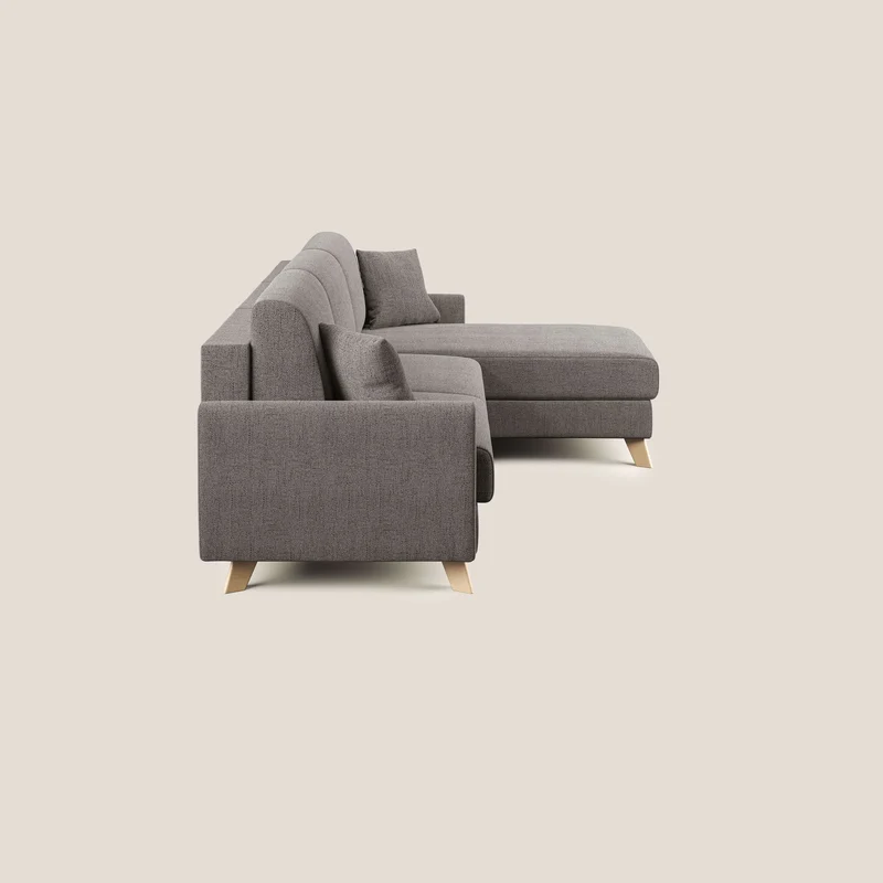 Edgar canapé-lit d’angle en tissu Felis imperméable T03 taupe