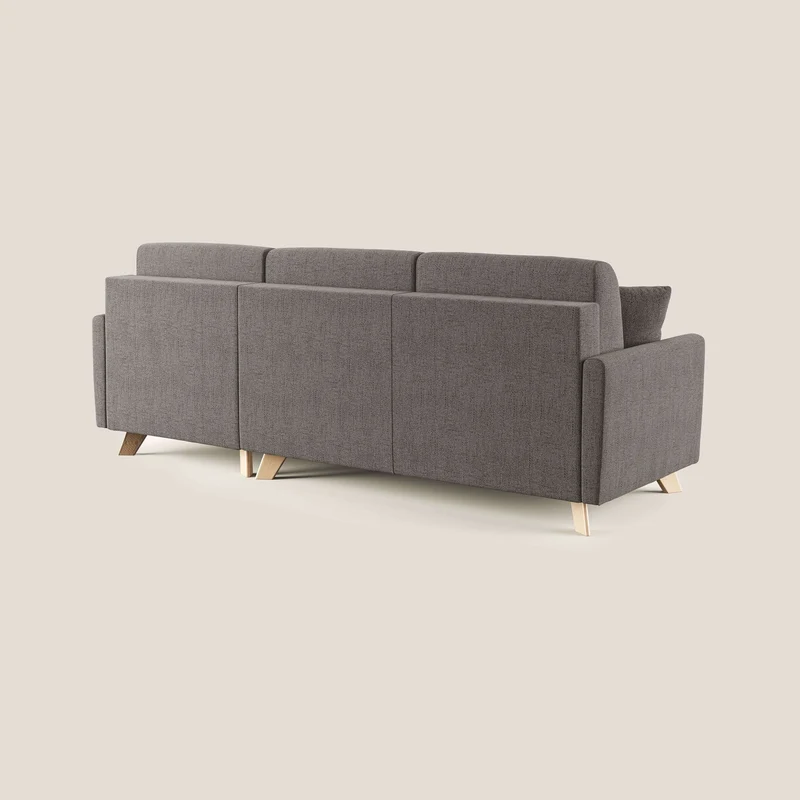 Edgar canapé-lit d’angle en tissu Felis imperméable T03 taupe