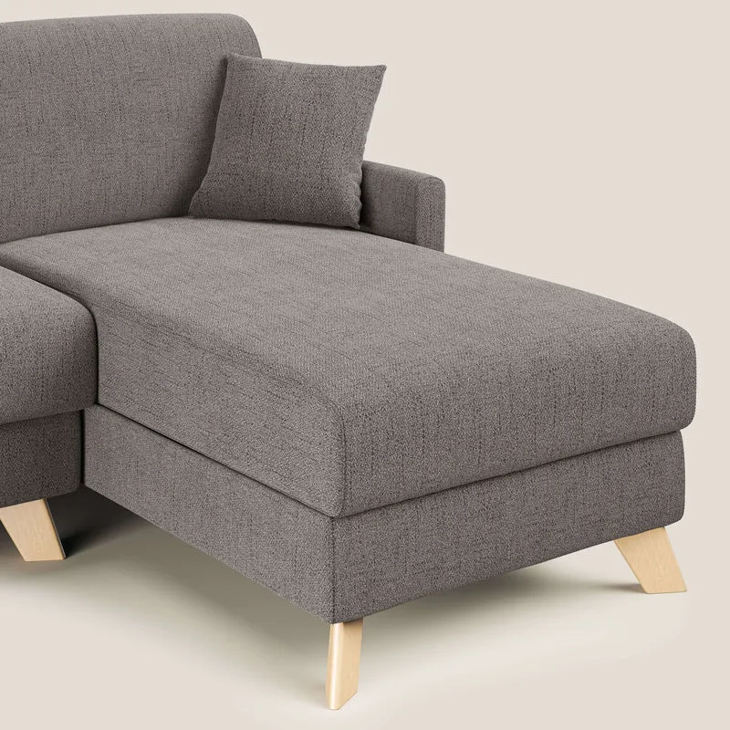 Edgar canapé-lit d’angle en tissu Felis imperméable T03 taupe