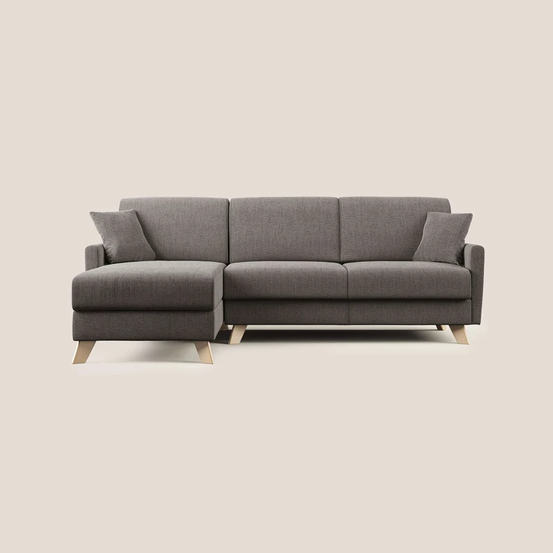 Edgar canapé-lit d’angle en tissu Felis imperméable T03 taupe
