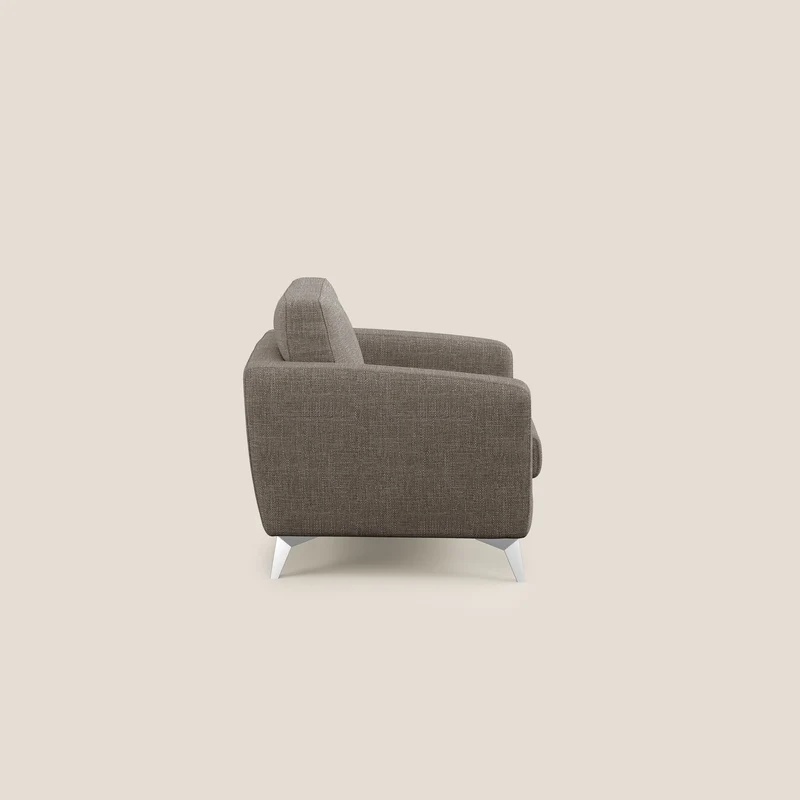 Orione fauteuil en tissu doux imperméable entrelacé T06 marron