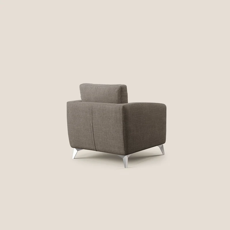 Orione fauteuil en tissu doux imperméable entrelacé T06 marron