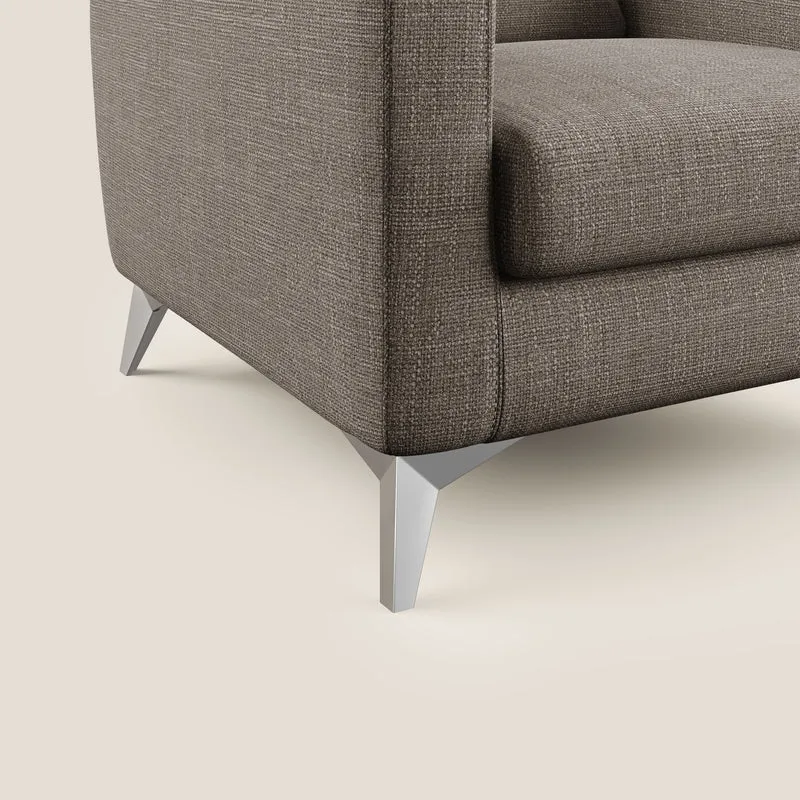 Orione fauteuil en tissu doux imperméable entrelacé T06 marron