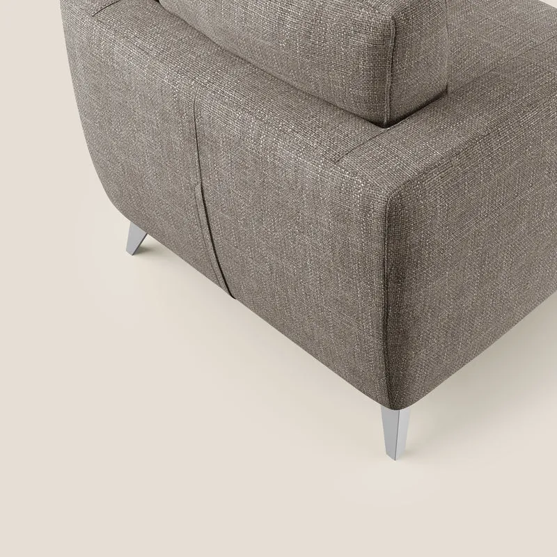 Orione fauteuil en tissu doux imperméable entrelacé T06 marron