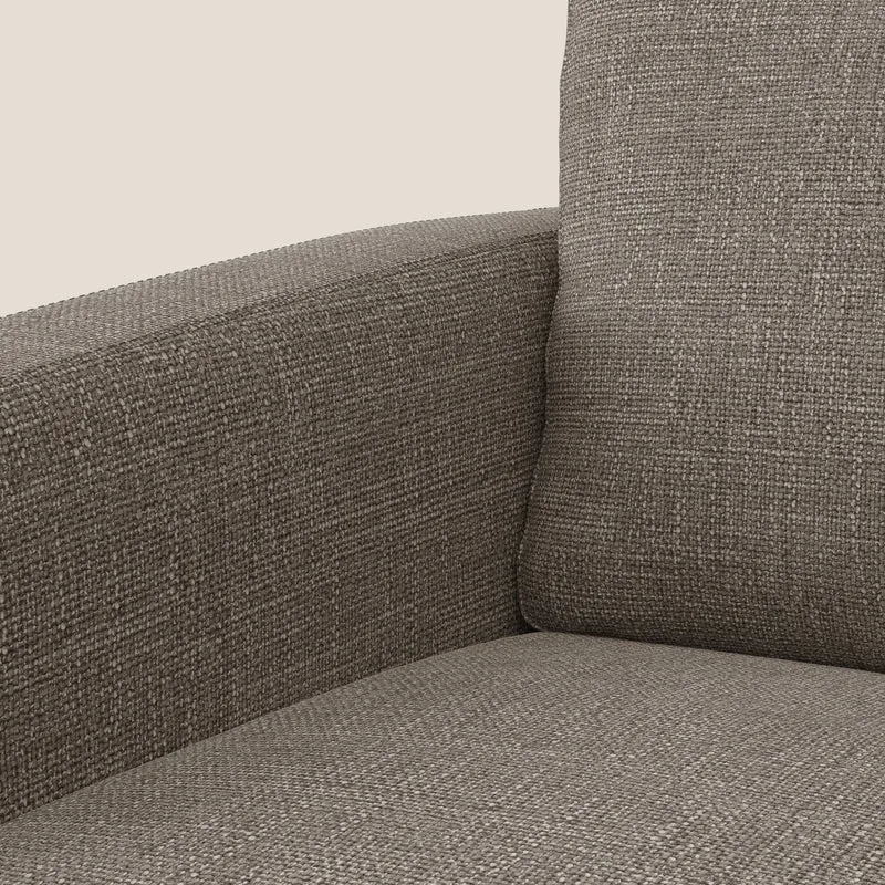 Orione fauteuil en tissu doux imperméable entrelacé T06 marron