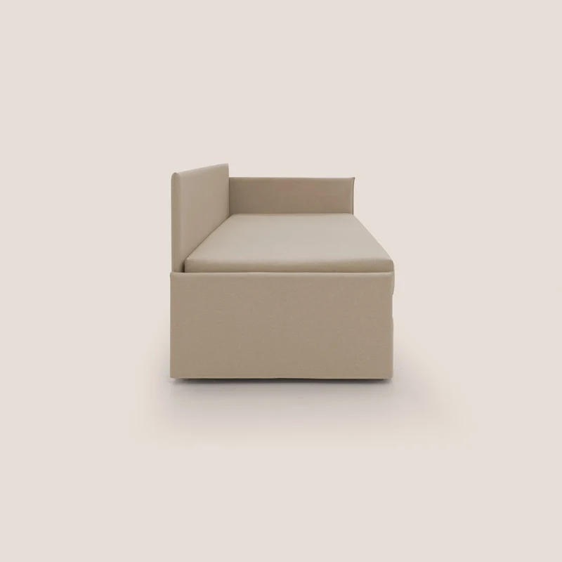 Durini Canapé duplex avec lits jumeaux et tissu effet coton imperméable T13 beige