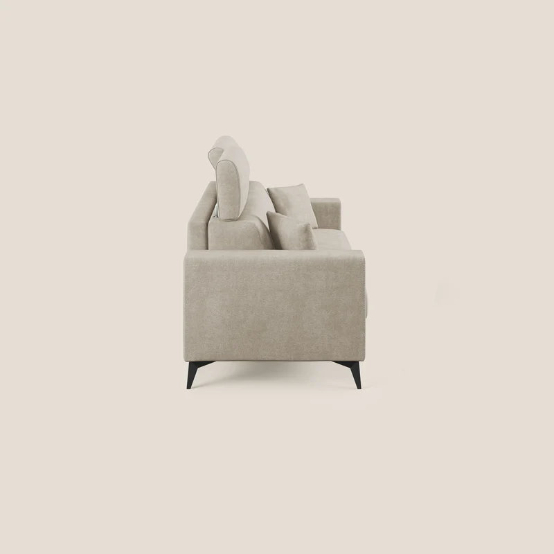 Pegaso canapé-lit avec appuie-têtes inclinables et revêtement T02 beige
