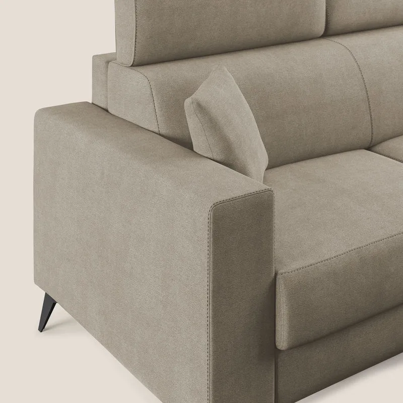 Pegaso canapé-lit avec appuie-têtes inclinables et revêtement T02 beige