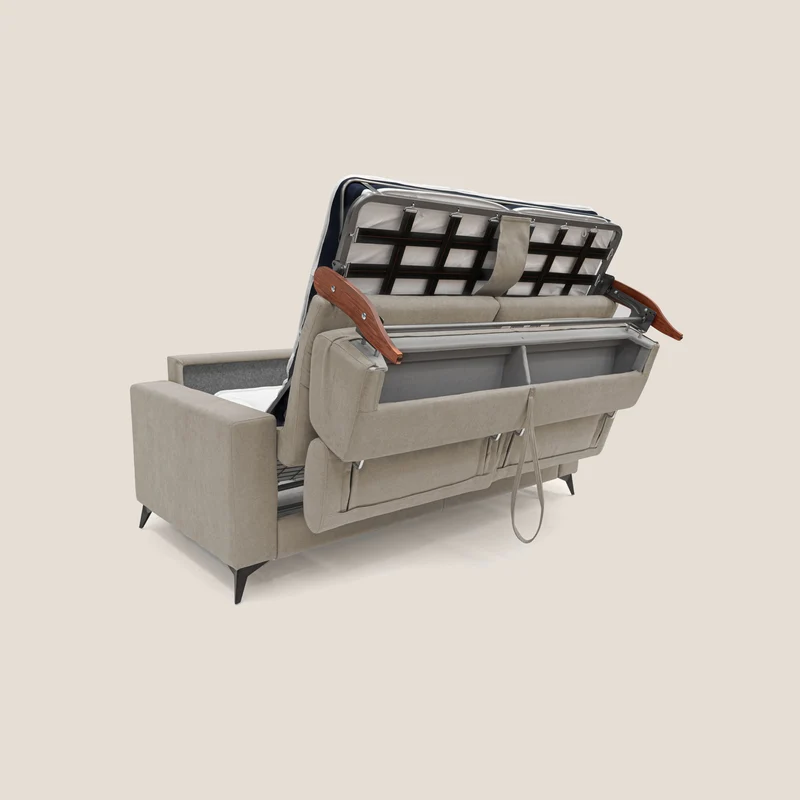 Pegaso canapé-lit avec appuie-têtes inclinables et revêtement T02 beige